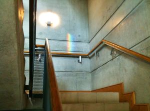 Rainbow in stairwell